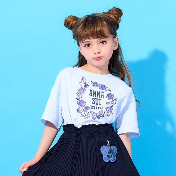 【新品】ANNA SUI ミニ　Tシャツ (100) ネコリゾート刺繍Tシャツ 7152226 | ANNA SUI mini