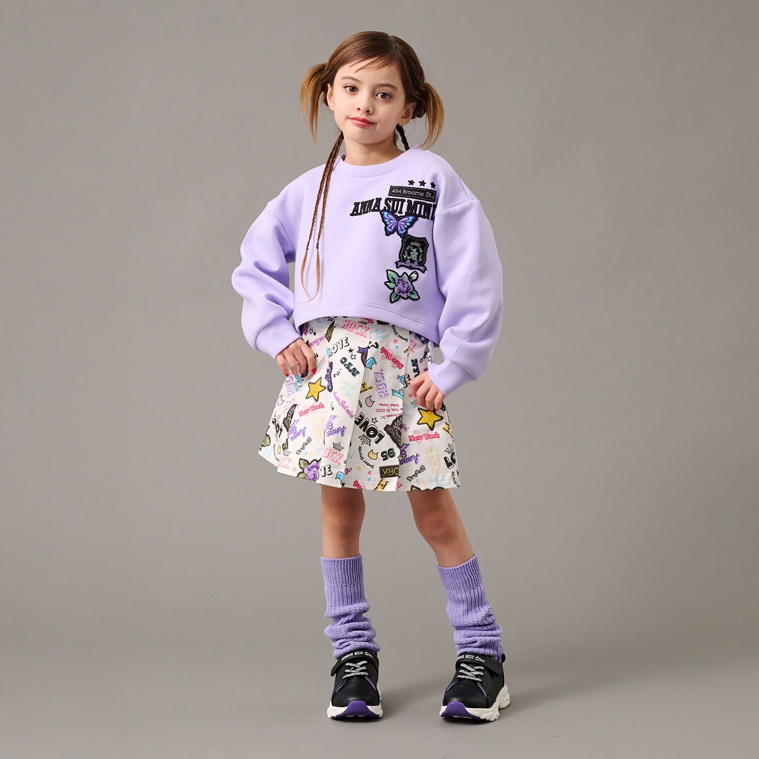 ワッペン総柄スカパン