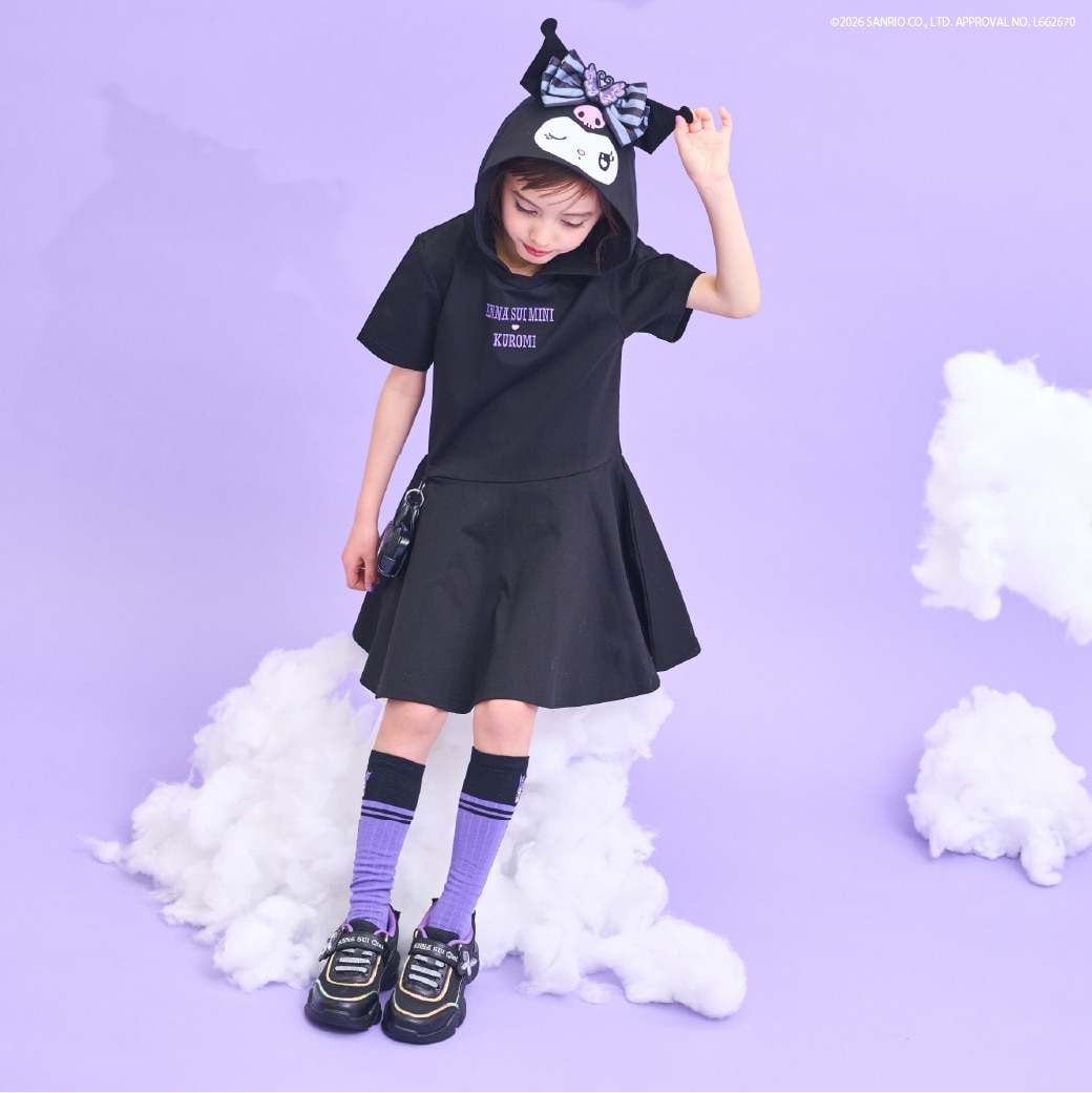 【2/20販売開始予定】【KUROMI】ミニポーチつきワンピース