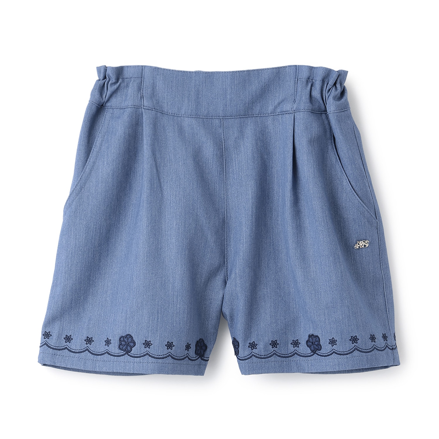 裾刺しゅうショートパンツ