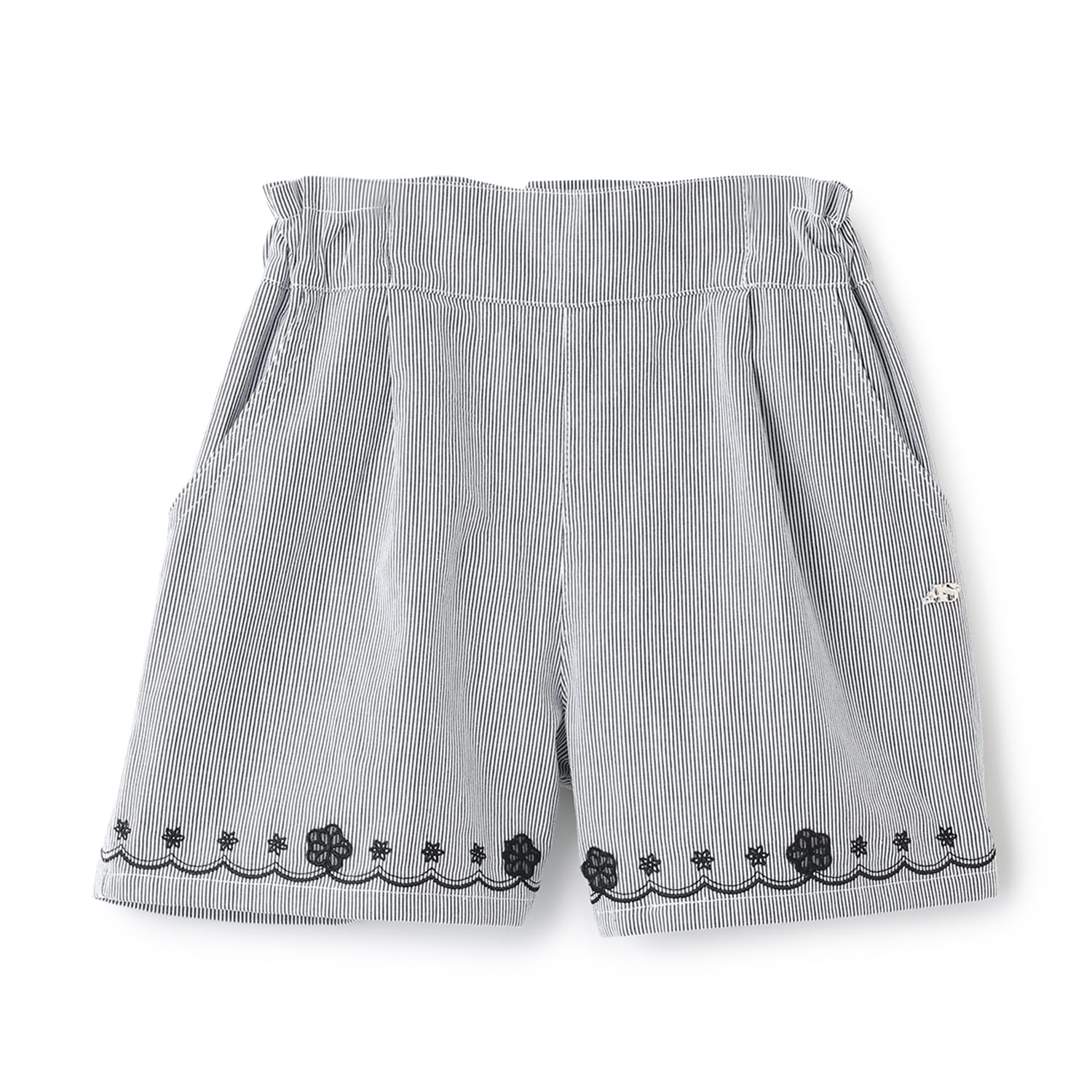 裾刺しゅうショートパンツ