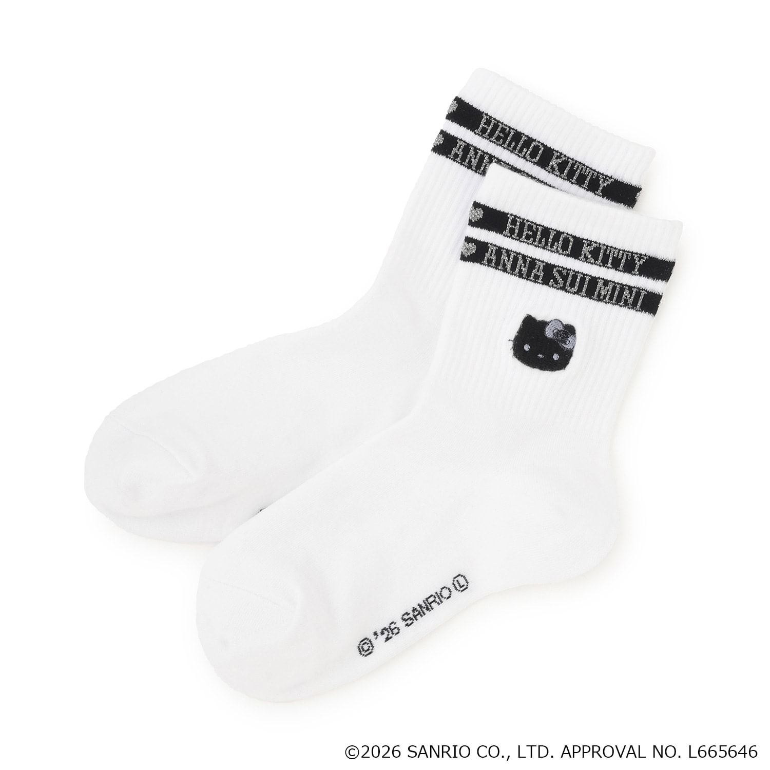 【4月発売予定】【HELLO KITTY】ラインクルーソックス