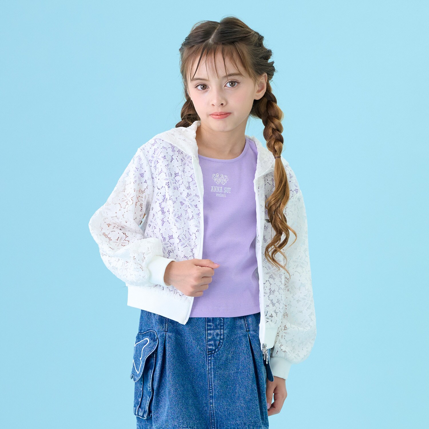 レースパーカ+Tシャツセット