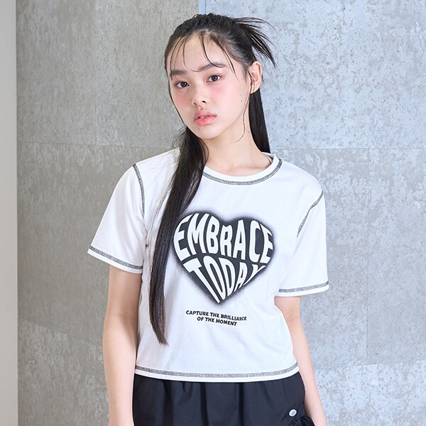 吸水速乾ハートスプレーT