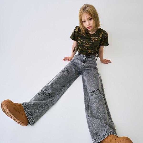 【LTXC】ペイントデニムパンツ