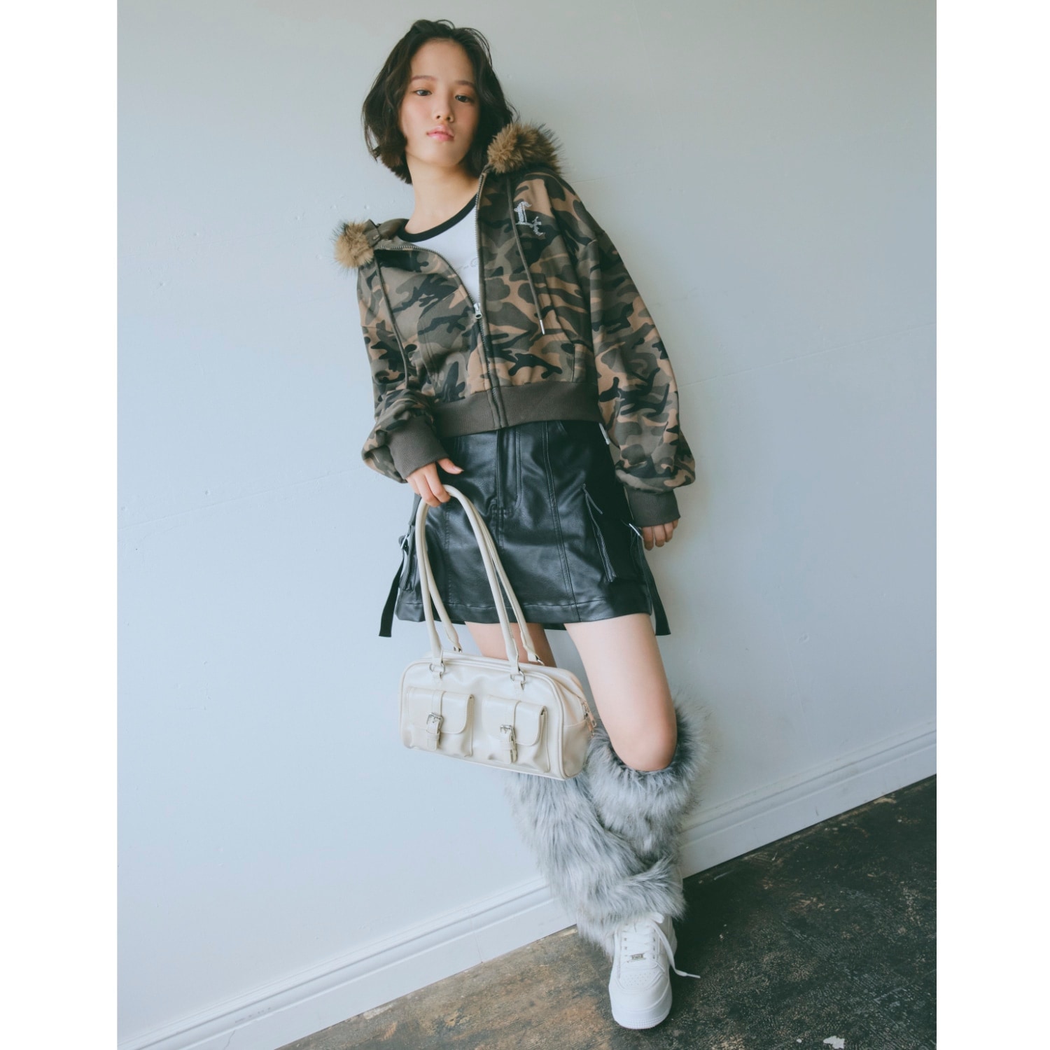 【LTXC】【セット可】ファー2WAYZIPパーカ