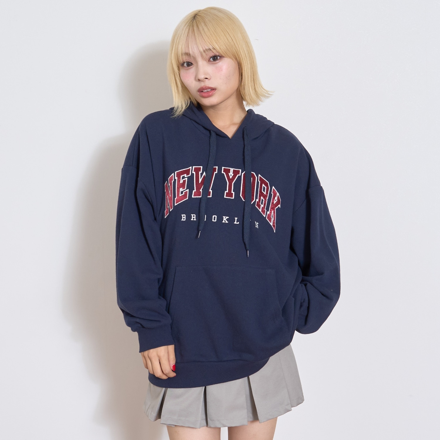 【秒かわトップス】【LTXC】カレッジルーズパーカー