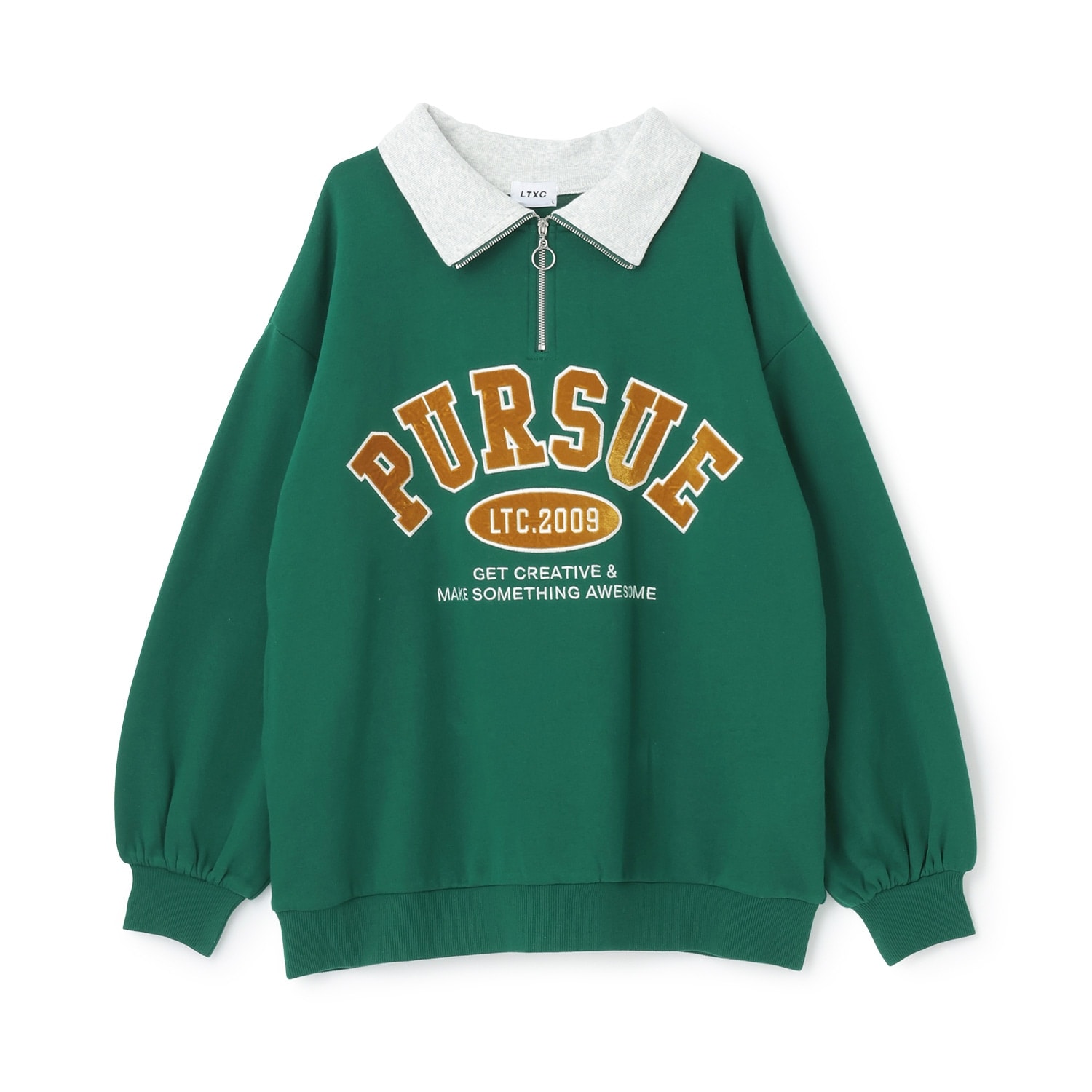 【LTXC】裏起毛ハーフジップスウェット