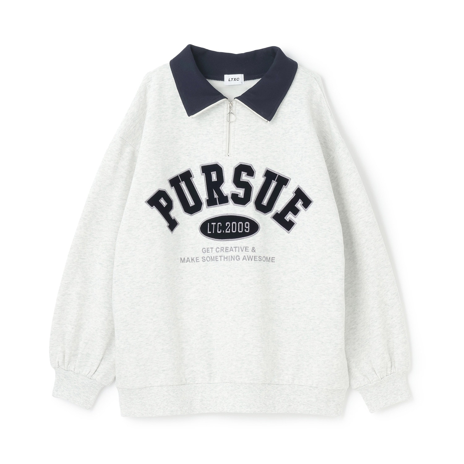 【LTXC】裏起毛ハーフジップスウェット