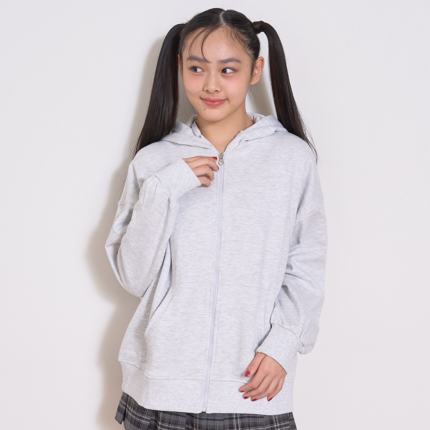 【裏起毛】綿100%ZIPパーカ