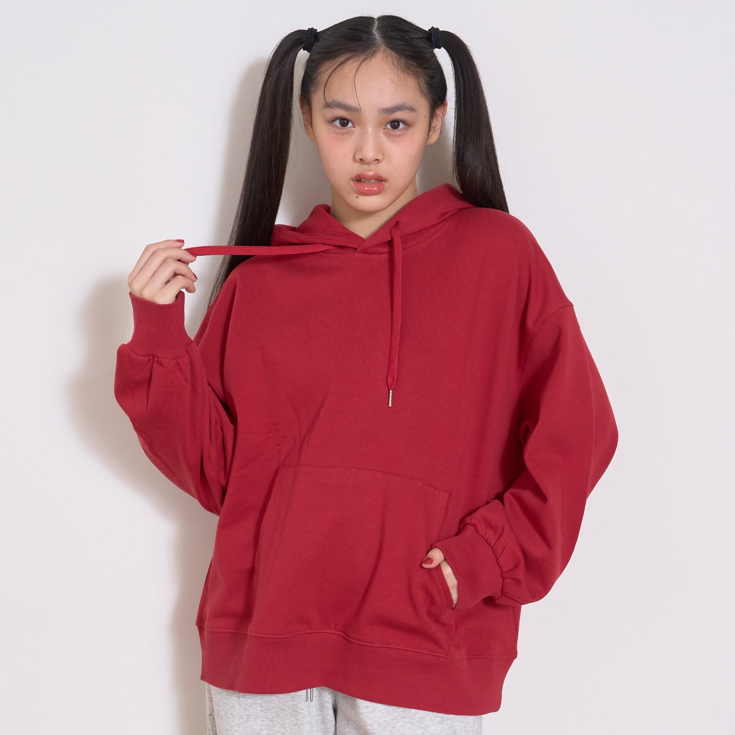 【裏起毛】綿100%プルパーカ