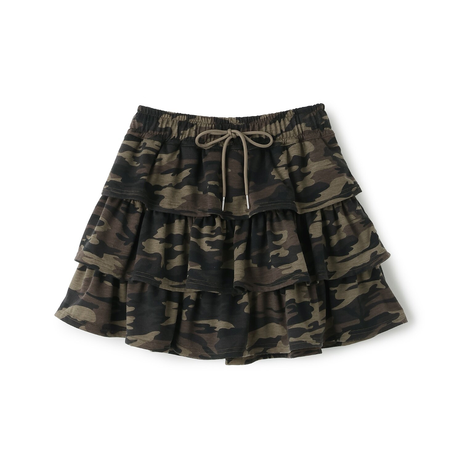 【LTXC】カモフラティアードカットミニスカート