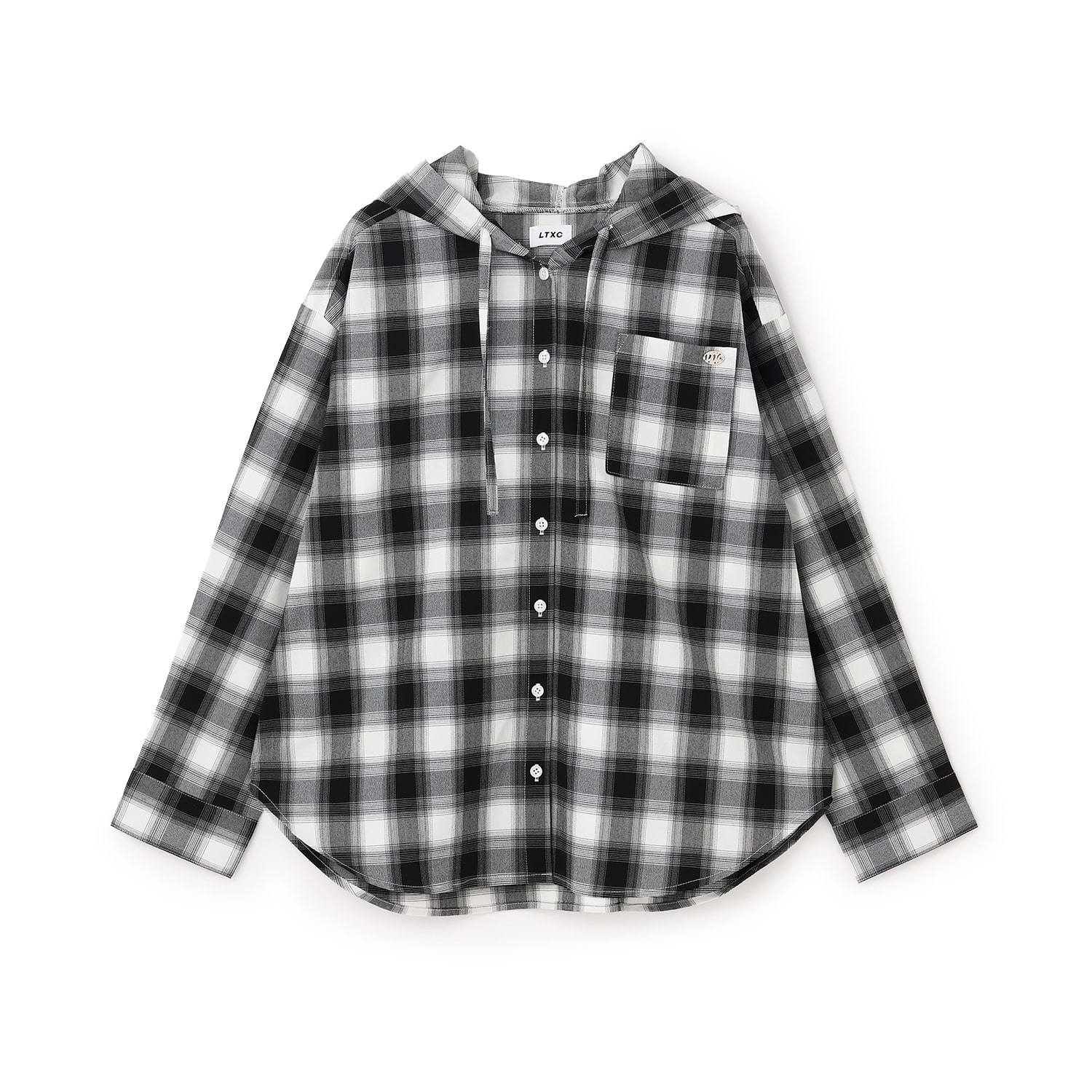 【LTXC】チェックシャツパーカー