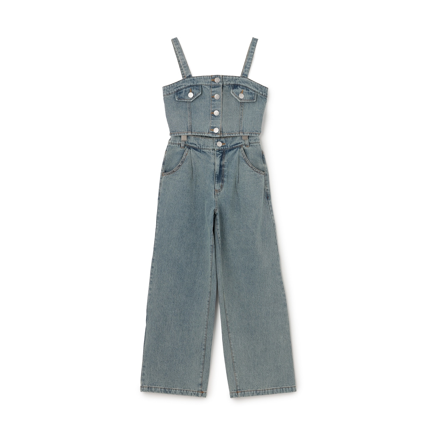 【LTXC】デニムパンツビスチェセット