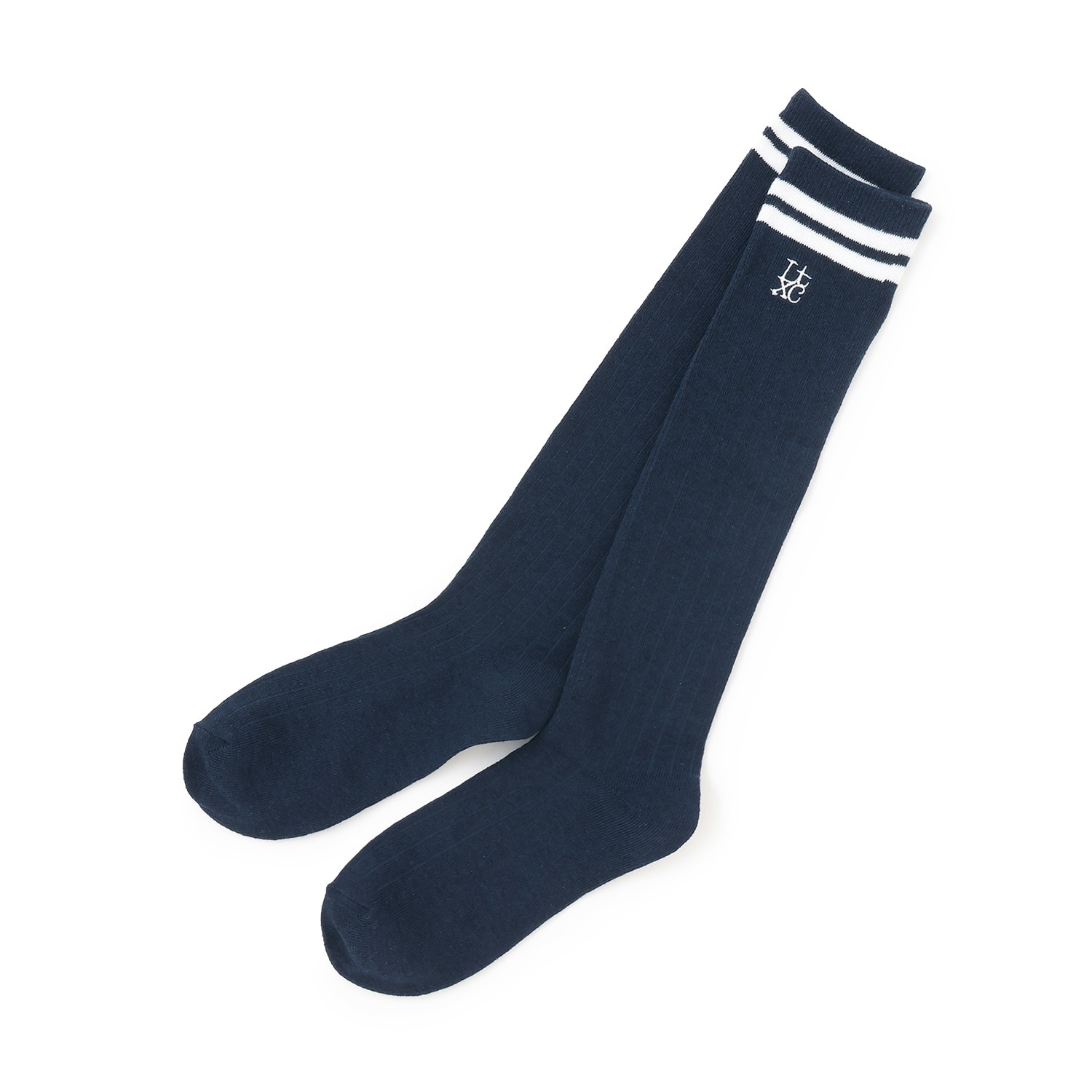 ラインリブハイソックス(20-22cm 紺): ジュニア - ナルミヤ オンライン