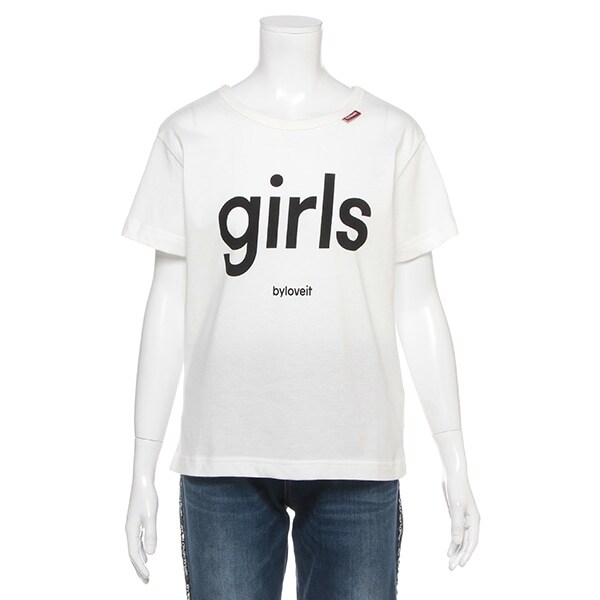 girlsロゴプリントTシャツ