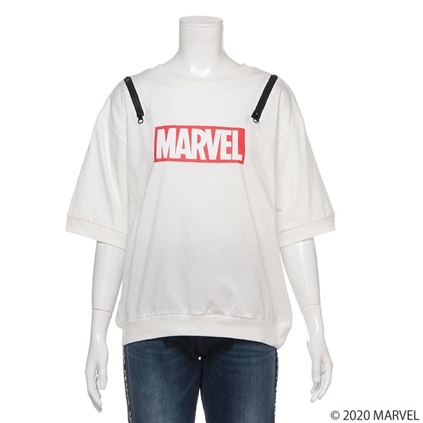 【MARVEL】 肩ジップTシャツ