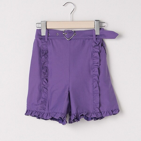 ハートバックルベルトつきフリルパンツ