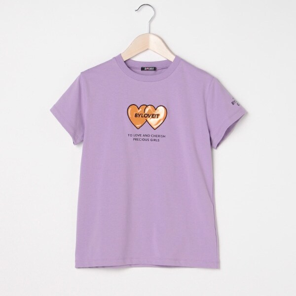ぷっくりハート×ロゴTシャツ