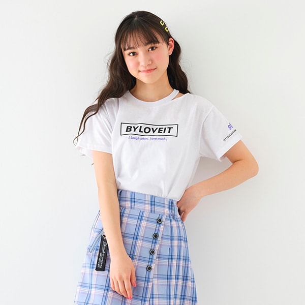 【ミキハウス】ボックス ロゴ Tシャツ ホワイト 120