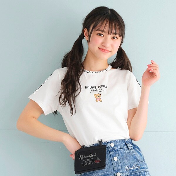 衿スリットミニポイントTシャツ