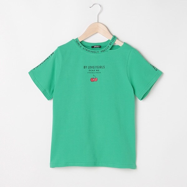 衿スリットミニポイントTシャツ