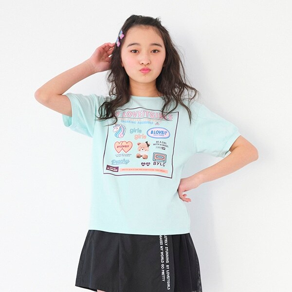 Narumiya Online ナルミヤ オンラインの公式通販サイトバックポイントtシャツ 1 エメラルド グリーン ジュニア