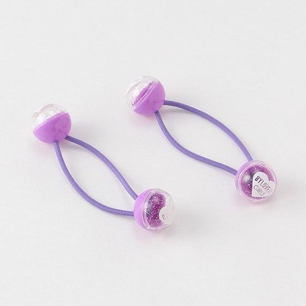 丸玉ヘアポニー2個セット