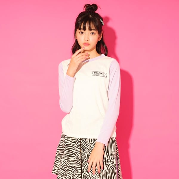 カレッジバックプリント長袖Tシャツ【PTPR】