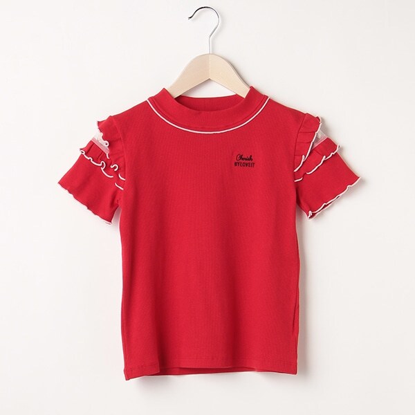 肩スリットTシャツ