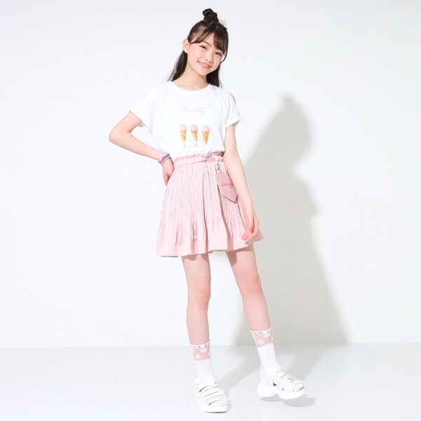 NARUMIYA ONLINE｜ナルミヤ オンラインの公式通販サイトポシェットつきプリーツスカパン(120cm ピンク): ジュニア