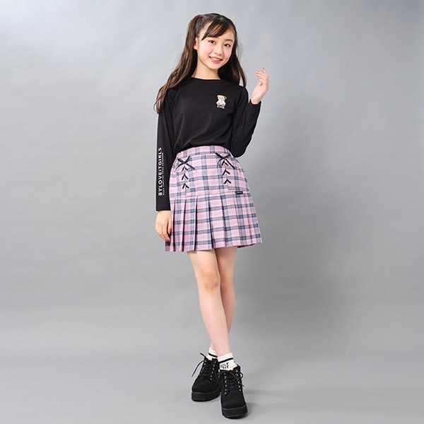 ティアードプリーツスカパン(120cm ピンク): ジュニア - ナルミヤ  