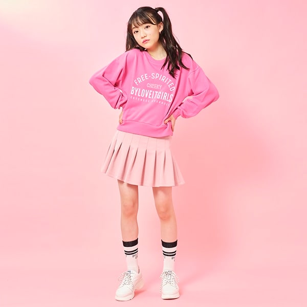 ティアードプリーツスカパン(120cm モデレート ピンク): ジュニア  