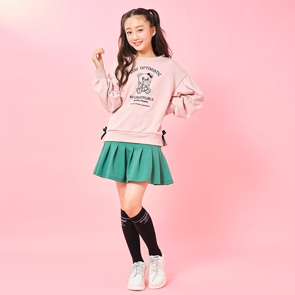 ティアードプリーツスカパン(120cm モデレート ピンク): ジュニア  