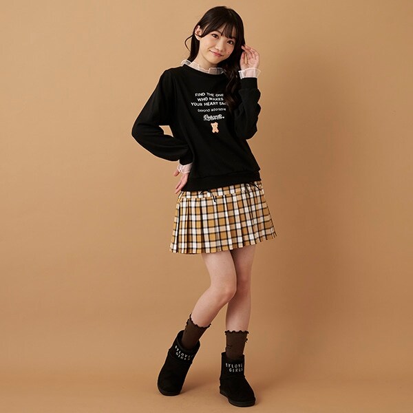 ティアードプリーツスカパン(120cm 赤): ジュニア - ナルミヤ  