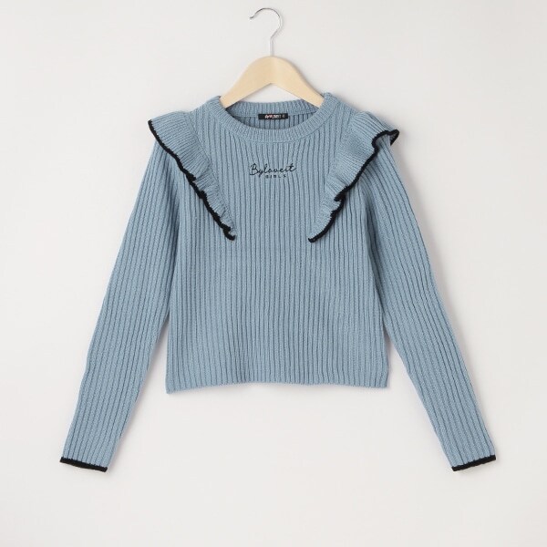 フリルローゲージニット