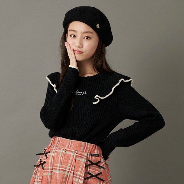 フリルローゲージニット