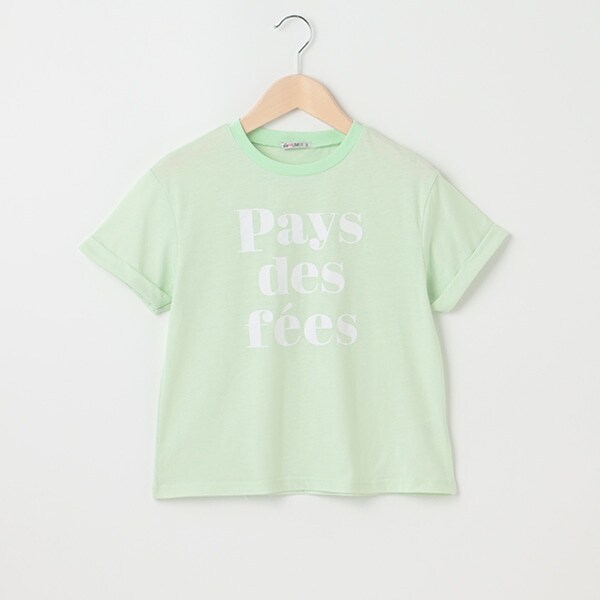 袖ロールフレンチロゴTシャツ