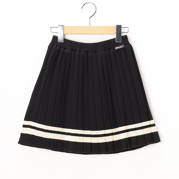 裾ラインニットプリーツスカート(120cm アイボリー): ジュニア