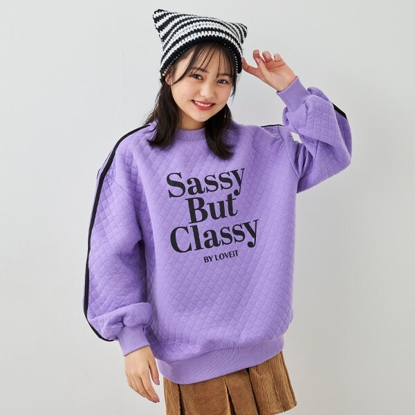 肩ライン裏毛キルトチュニック