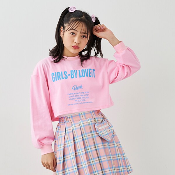 テキストロゴ長袖Ｔシャツタンクトップセット