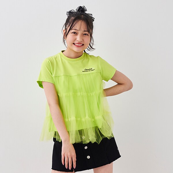ティアードチュールTシャツ