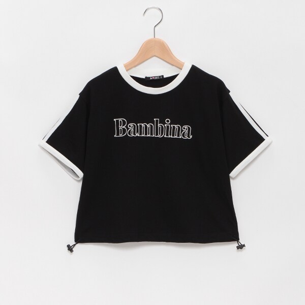 アウトライン立体刺しゅう半袖Tシャツ