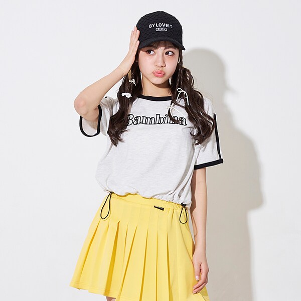 アウトライン立体刺しゅう半袖Tシャツ