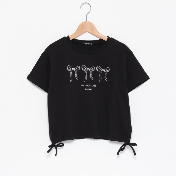 Happy Ribbon ゴールドリボンマーク Tシャツ セール】リボンモチーフTシャツ（Tシャツ/カットソー）｜WOND