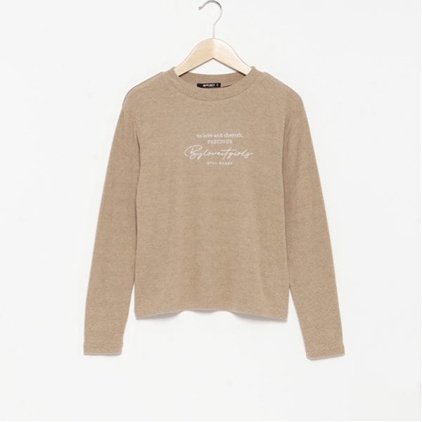 微起毛ロングTシャツ