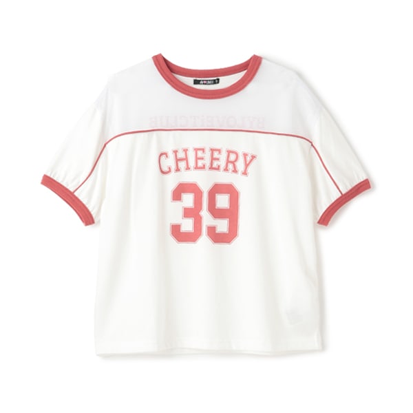 チュール切替Tシャツ