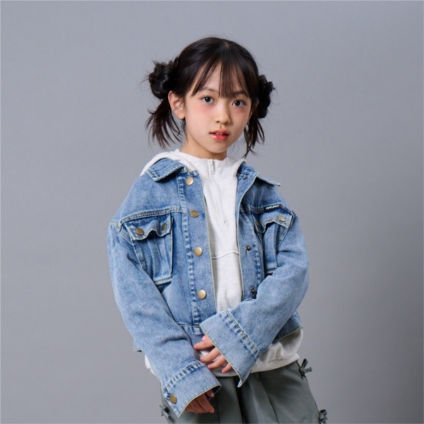デニムジャケット(120cm グレー): ジュニア - ナルミヤ