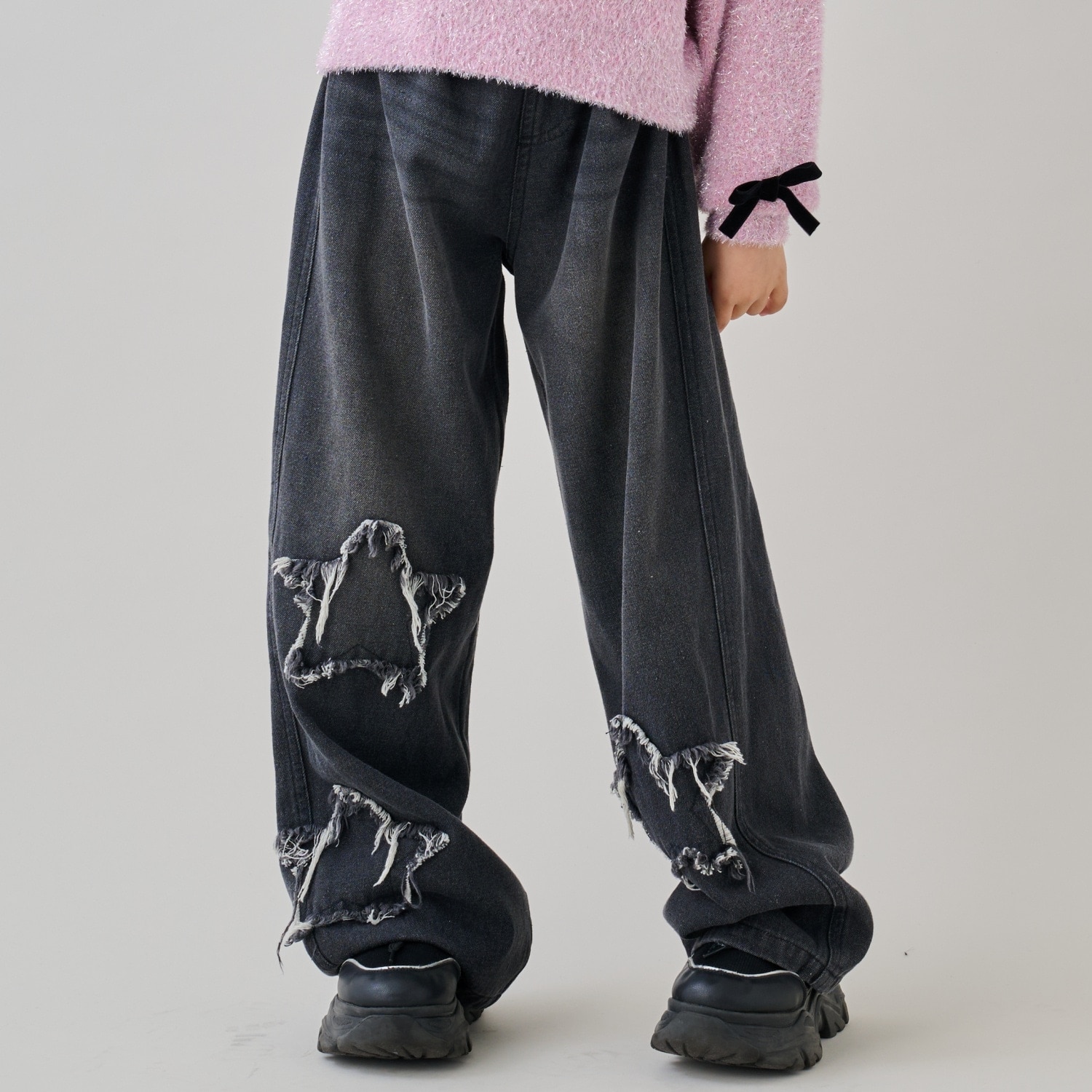 スターパッチデニムパンツ