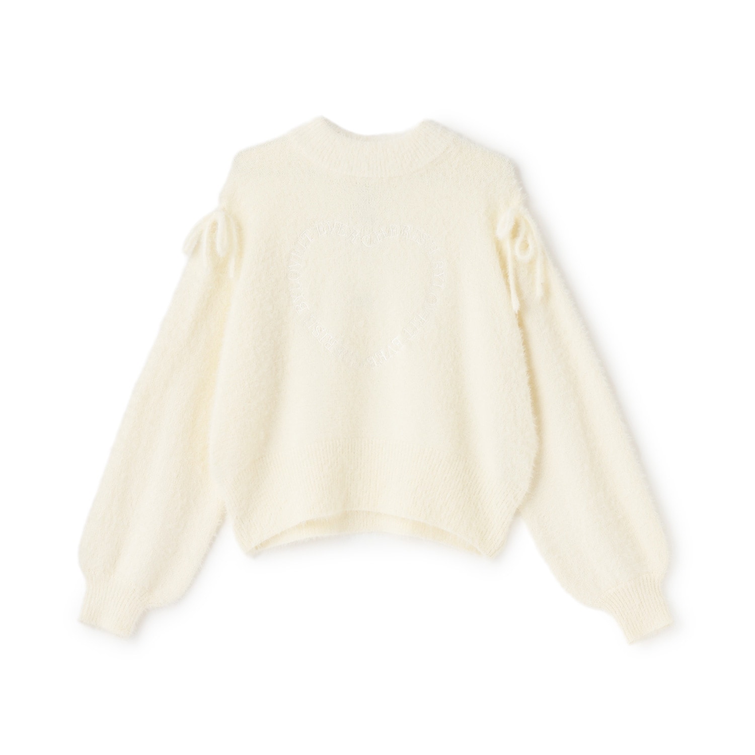 肩スリットモヘアーニット